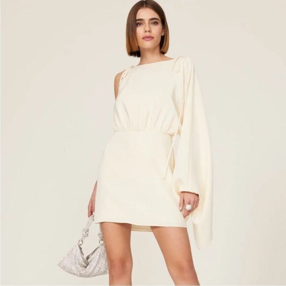 Alexis Wesley Silk Mini Dress in Crème M - Picture 1 of 6